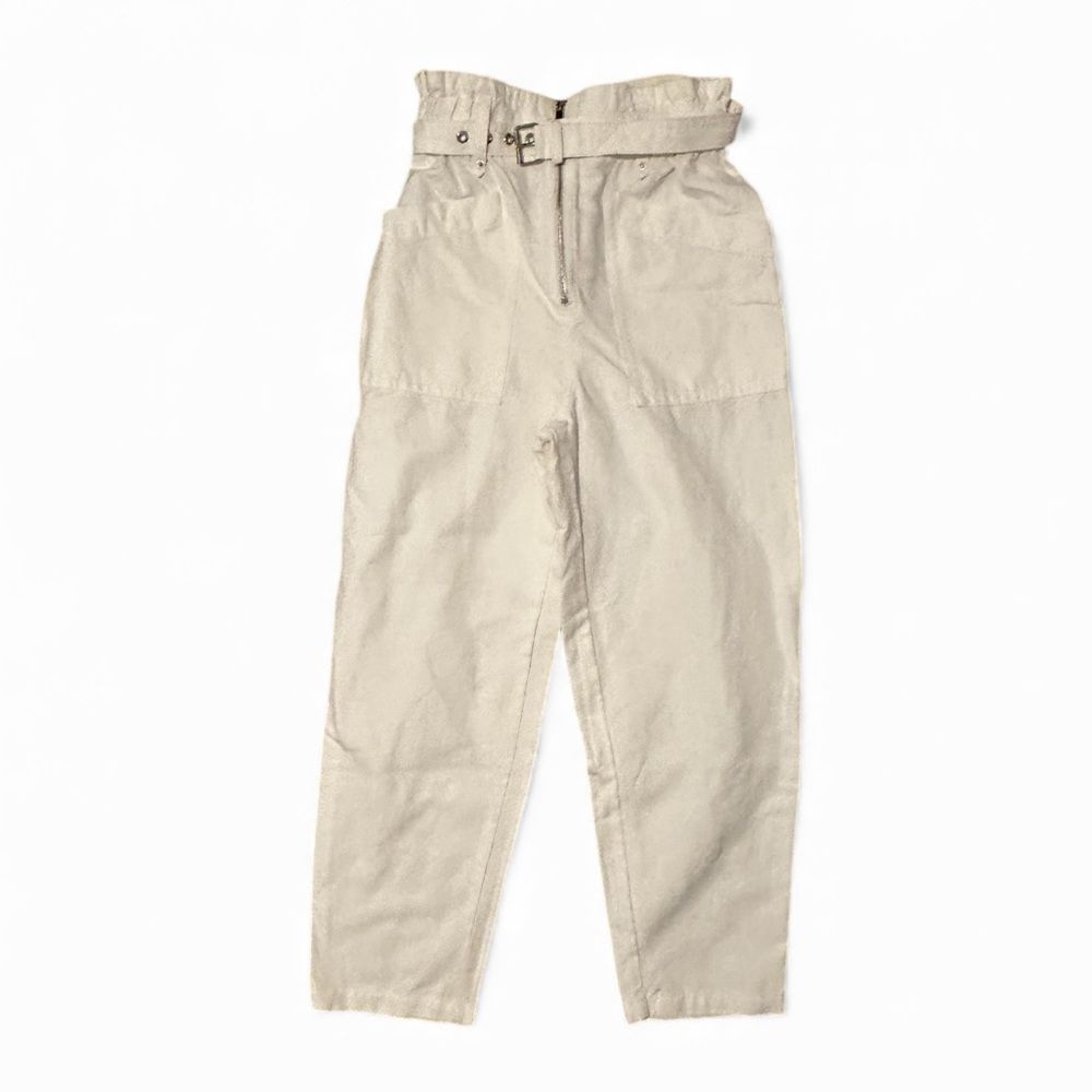 Banana Republic Paperbag Belted White Pants Size 2 NWT